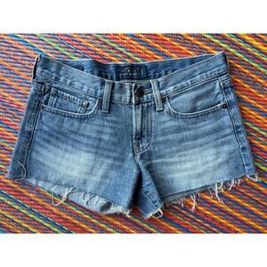 Lucky Brand Denim Cutoff Shorts, Size 00 (2.5″ Inseam, Frayed Hem)